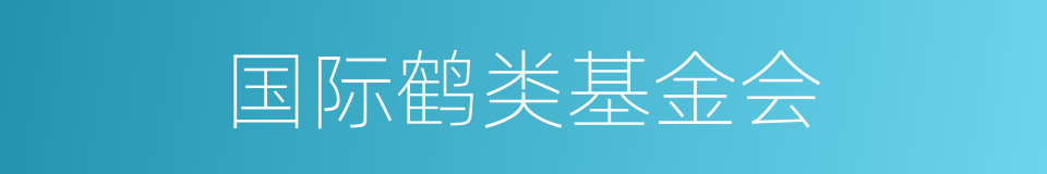 国际鹤类基金会的同义词