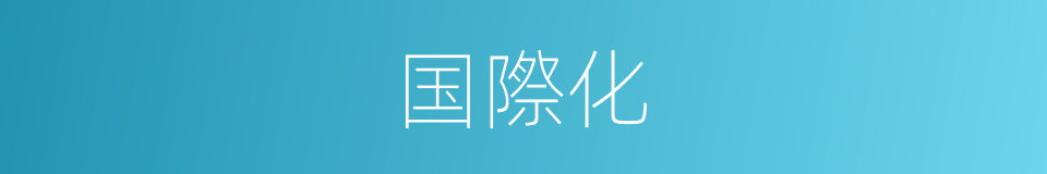 国際化的意思