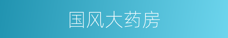 国风大药房的同义词