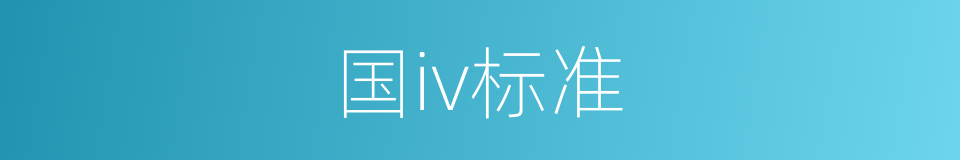 国iv标准的同义词