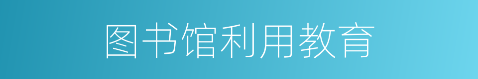 图书馆利用教育的同义词