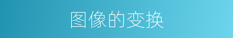 图像的变换的同义词