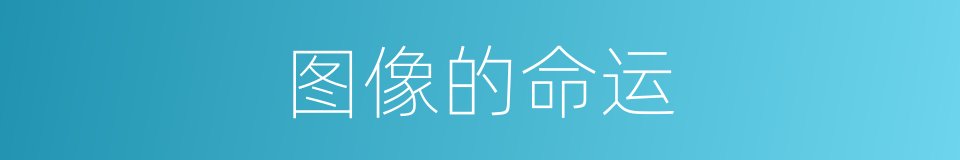 图像的命运的同义词