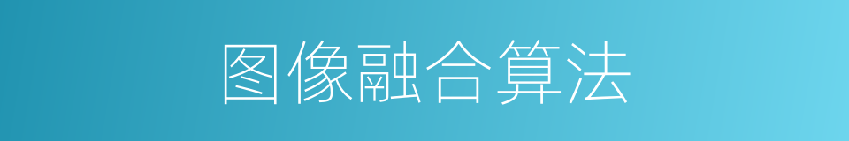 图像融合算法的同义词