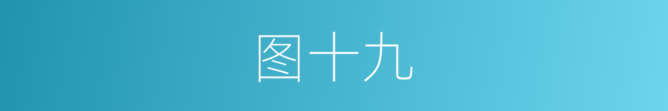 图十九的同义词