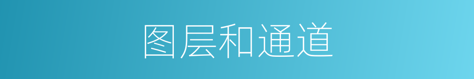 图层和通道的同义词