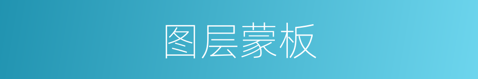 图层蒙板的同义词