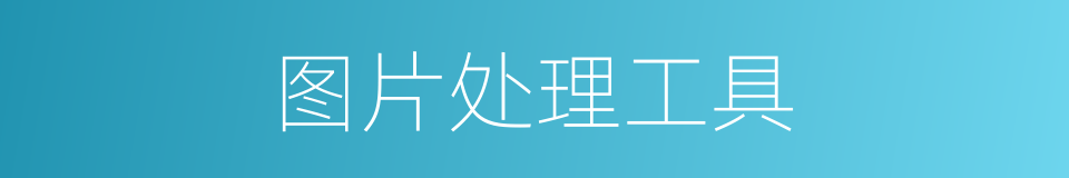 图片处理工具的同义词