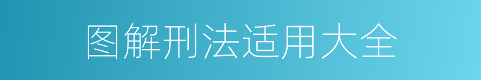 图解刑法适用大全的同义词