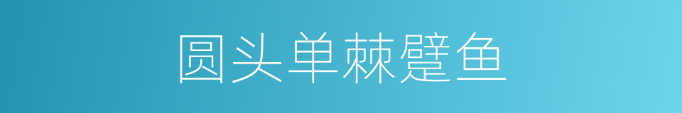 圆头单棘躄鱼的同义词