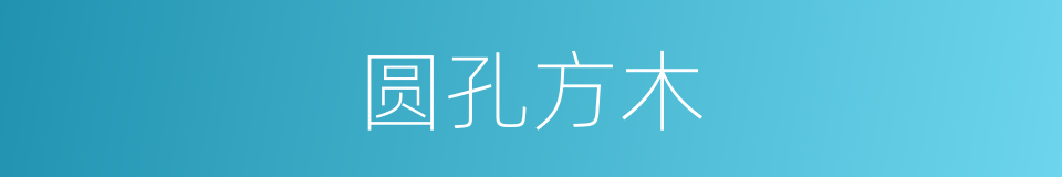 圆孔方木的意思