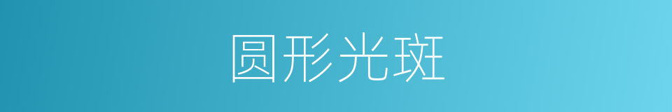 圆形光斑的同义词