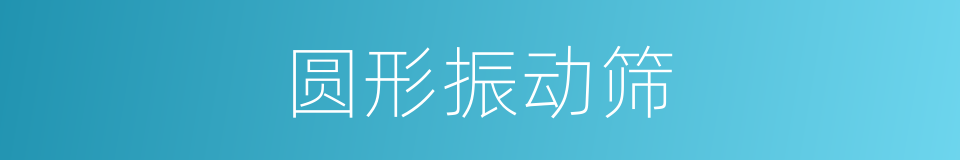 圆形振动筛的同义词