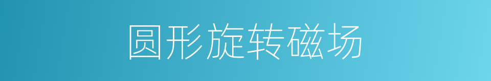 圆形旋转磁场的同义词