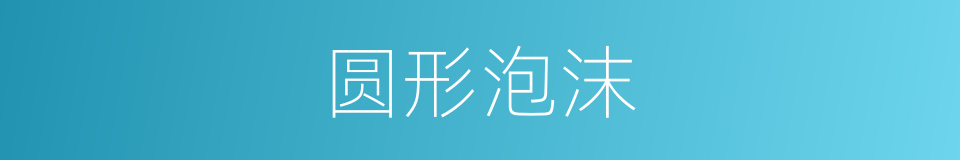 圆形泡沫的同义词