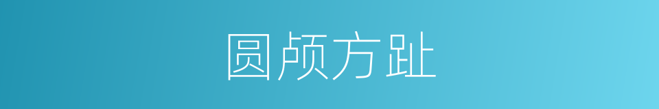 圆颅方趾的意思