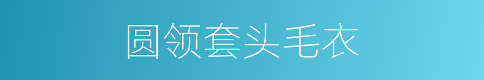 圆领套头毛衣的同义词