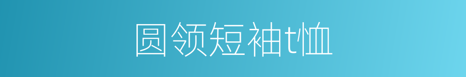 圆领短袖t恤的同义词