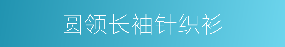 圆领长袖针织衫的同义词