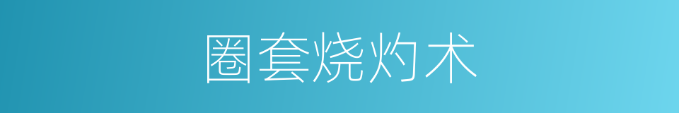 圈套烧灼术的同义词