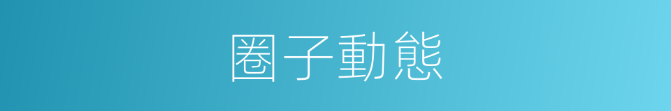 圈子動態的同義詞