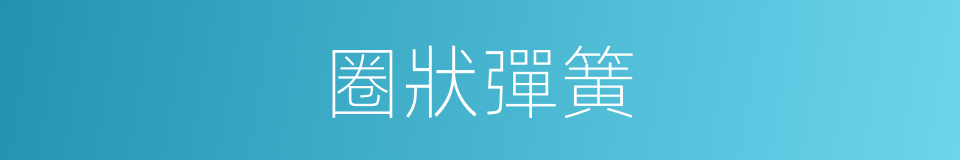 圈狀彈簧的同義詞