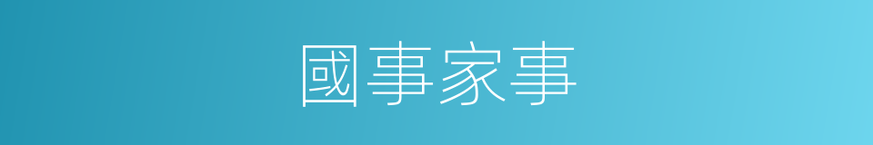 國事家事的同義詞