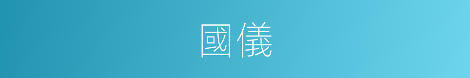 國儀的意思