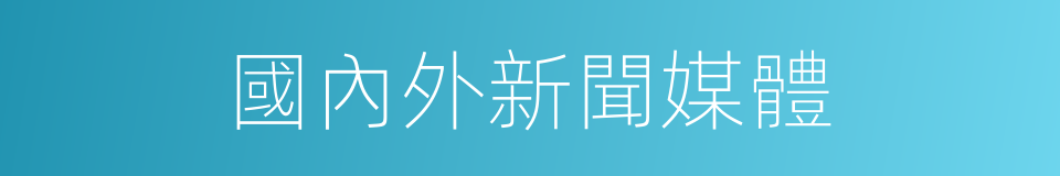 國內外新聞媒體的同義詞