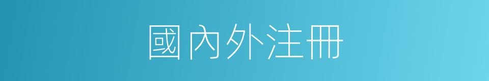 國內外注冊的同義詞