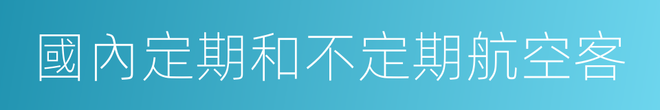 國內定期和不定期航空客的同義詞