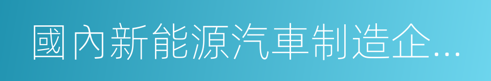 國內新能源汽車制造企業騙補違規謀補彙總表的同義詞