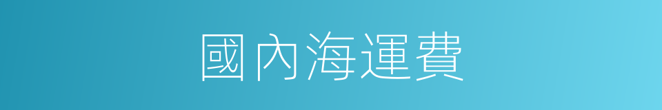 國內海運費的同義詞