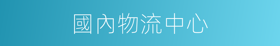 國內物流中心的同義詞