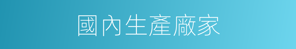 國內生產廠家的同義詞