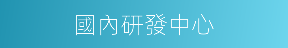 國內研發中心的同義詞