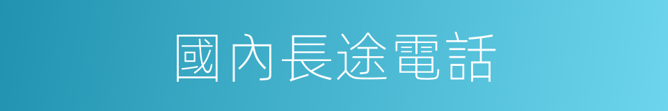 國內長途電話的同義詞