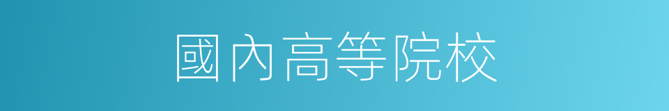 國內高等院校的同義詞