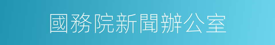 國務院新聞辦公室的同義詞