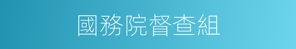 國務院督查組的同義詞