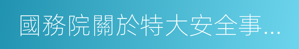 國務院關於特大安全事故行政責任追究的規定的同義詞