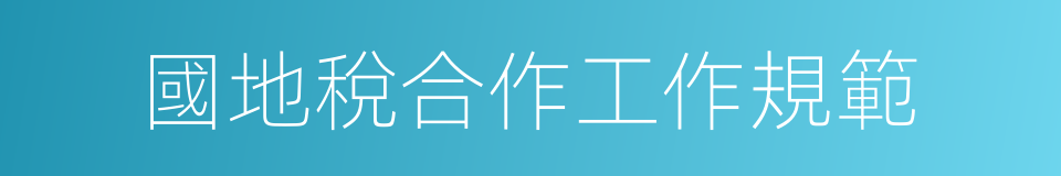 國地稅合作工作規範的同義詞