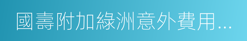 國壽附加綠洲意外費用補償團體醫療保險的同義詞