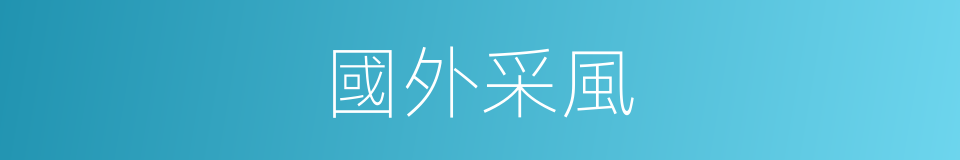 國外采風的同義詞