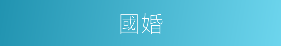 國婚的意思