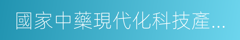 國家中藥現代化科技產業基地的同義詞