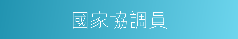 國家協調員的同義詞