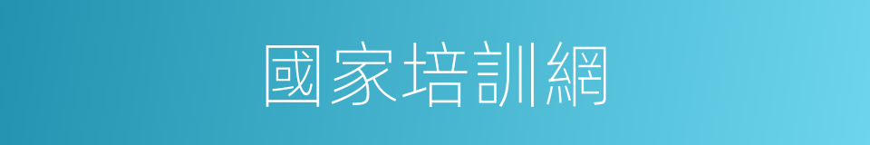 國家培訓網的同義詞