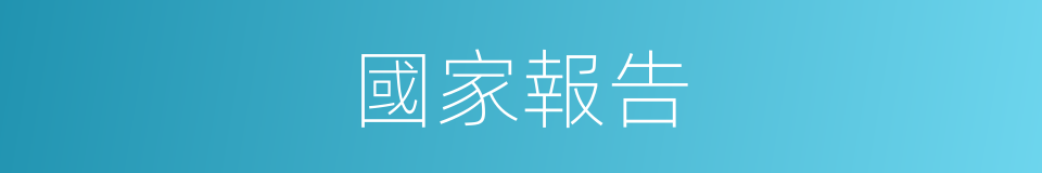 國家報告的同義詞