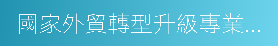 國家外貿轉型升級專業型示範基地的同義詞